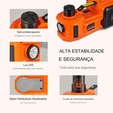 Elevador Hidráulico e Elétrico 5t com Bomba de Enchimento de Pneus