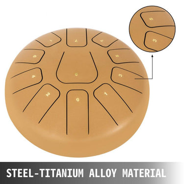 Tambor de Língua de Aço com 10-11 Notas