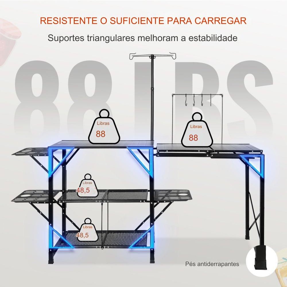 Mesa de Cozinha Portátil - Dobrável