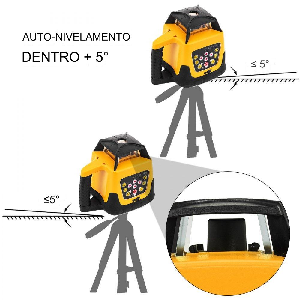 Nível a Laser Rotativo  com Raio Vermelho de 500m