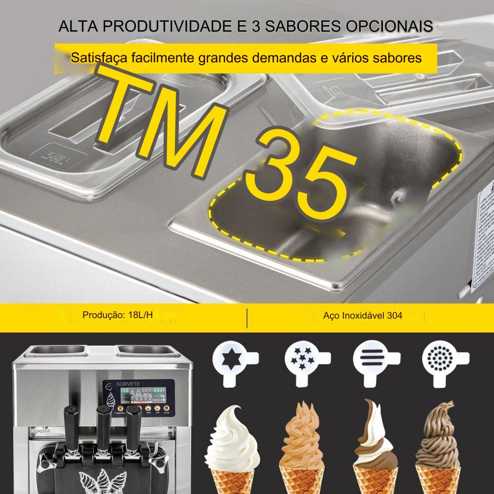 Máquina de Gelado Comercial (3 Sabores)