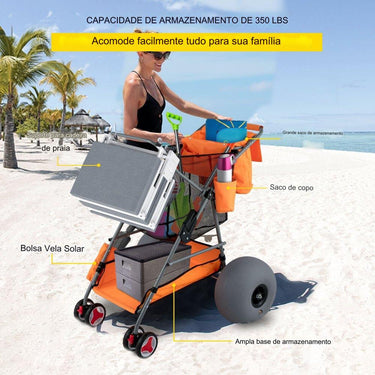 Carrinho de Praia Dobrável - Universal