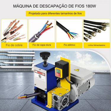 Decapadora  descarnadora desfiadora descascadora  automática de cabo de 180 W (0.06-1 polegada)
