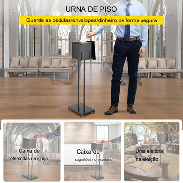 Caixa de sugestões  - 22x20x24cm com fechadura digital