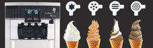 Carregar imagem no visualizador da galeria, Maquina de gelados 3 sabores novas 20-28L/H
