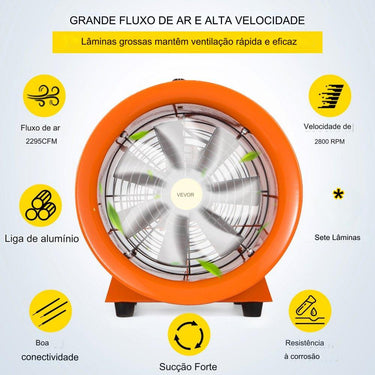 Ventilador de 300mm para Secagem de Construção