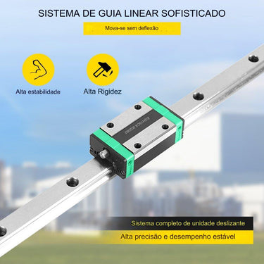 Guia Linear HSR 20 1700 mm com 4 blocos HSR 20 UU