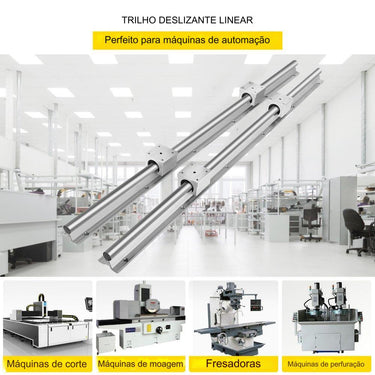 Guia Linear 2PCS 1500mm SBR16 e 4PCS SBR16UU