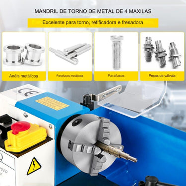 Mandril de Torno de 4 Garras Auto Centralizadoras - 125mm