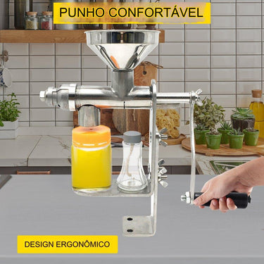 Prensa de Óleo Manual em Aço Inoxidável