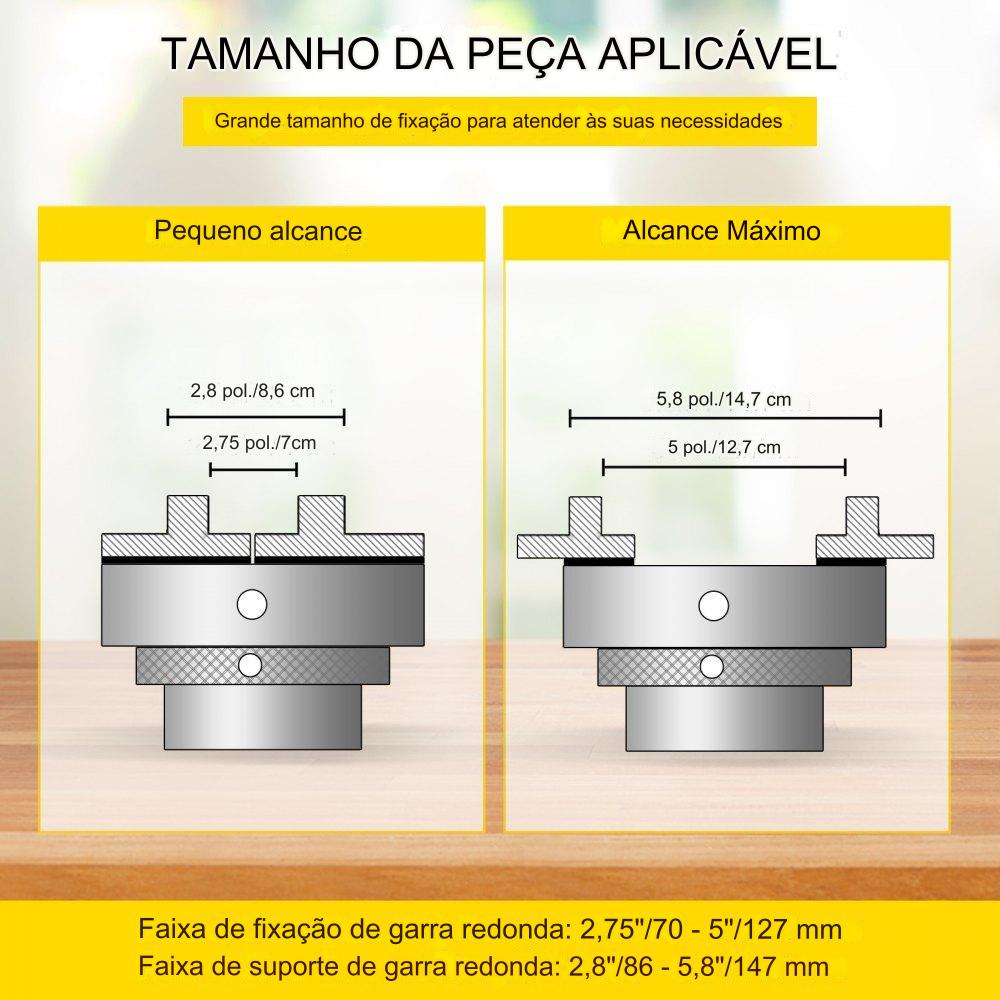 Mandril de Torno de 4 Blocos (125mm Autocentrante)