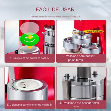 Máquina de Botões  1000 peças em branco