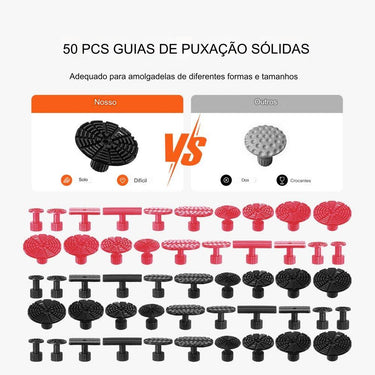 Kit de Reparação de Mossas com 107 Peças Ventosas e Ponte