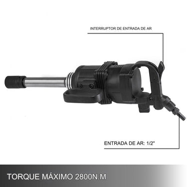 Chave de Impacto de Ar de 2800Nm - 1"