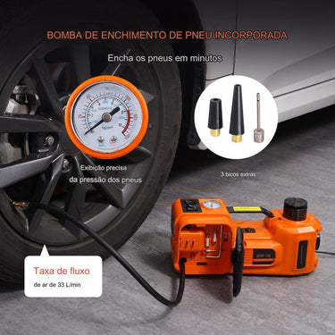 Macaco Hidráulico Elétrico de 5 Toneladas com Bomba de Ar