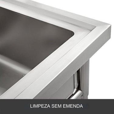 Pia de Cozinha Inox  1 Cuba Direita