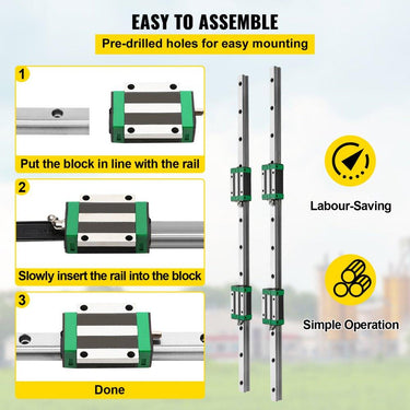 Guia Linear  2xHGR20 1000mm