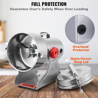 Moinho de Cereais Portátil 2500g: 3750W Aço Inoxidável