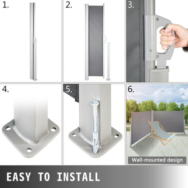 Toldo de Proteção para Terraço 160x600cm Cinza