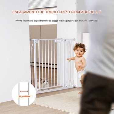 Portão de Segurança para Crianças e Animais  - 749-990mm Branco
