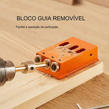 Kit de Jig de Furo de Bolso  com Broca de Ângulo