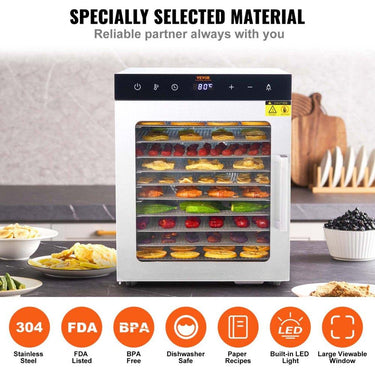 Desidratador de Alimentos  800W - 10 Tabuleiros