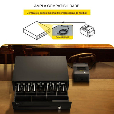 Caixa Gaveta  de moedas dinheiro Multiuso 16"