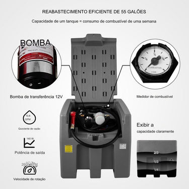 Tanque de Combustível Portátil (58 Galões)