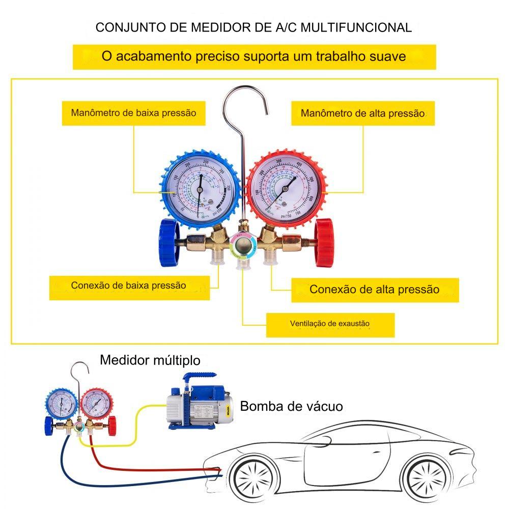 Vácuo Bomba 3CFM 85L/min HVAC