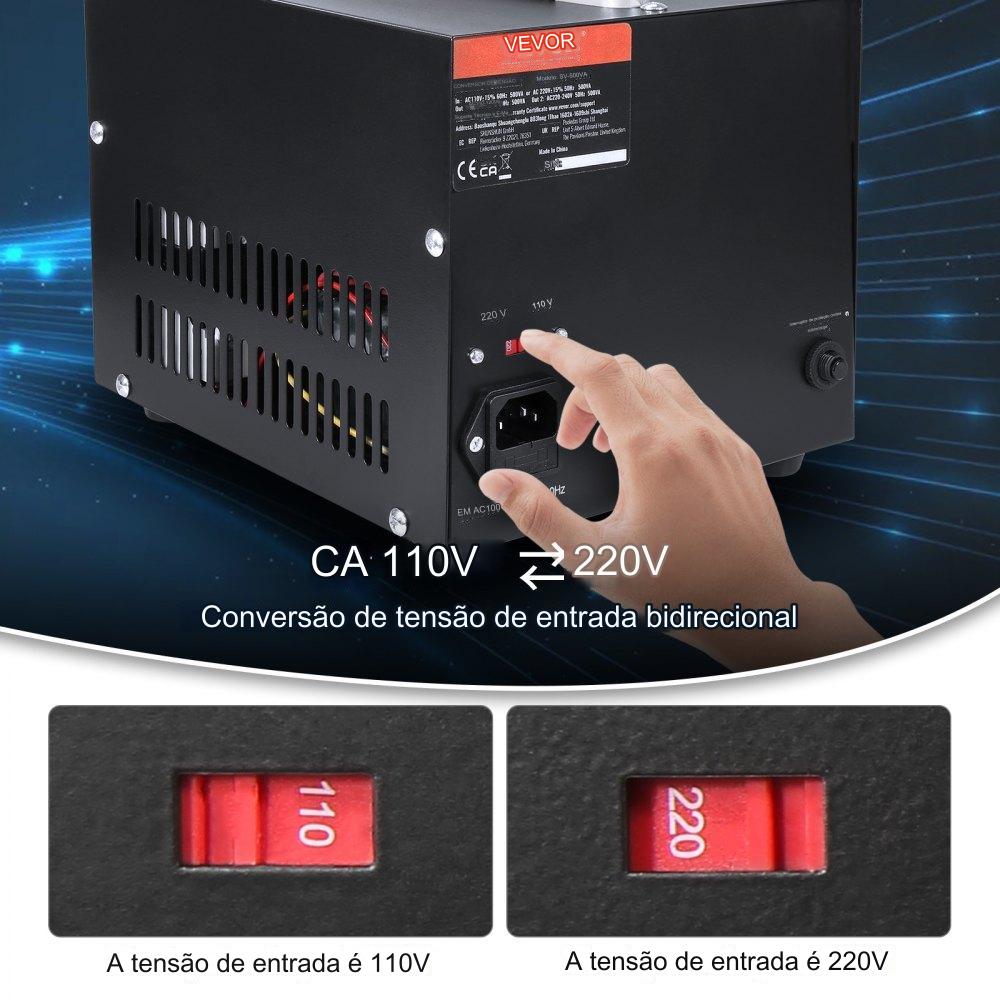 Transformador de Tensão 1000W AC 110V/220V