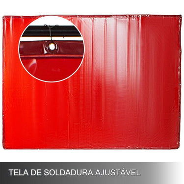 Cortina de Soldadura (Vinil 180x240cm Vermelho)
