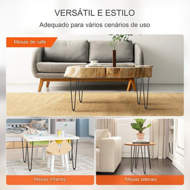 Pernas de Mesa Hairpin 482mm Conjunto de 4