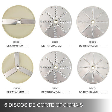 Picador Elétrico de Legumes e Ralador de Queijo