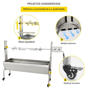 Grelhador de Cordeiro  - 40W 60kg