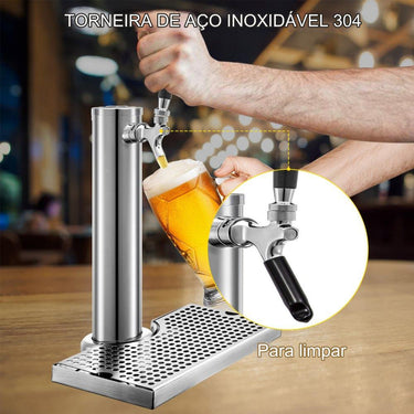Bico de Cerveja em Aço Inoxidável (360x76mm)