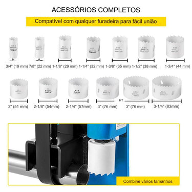 Cortador de Tubos  de 60mm com 18 Lâminas Bimetálicas