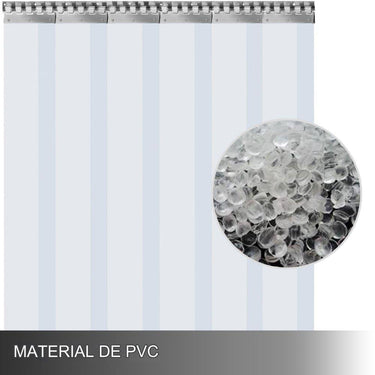 Cortina de Tiras PVC - 1m x 2.5m - (6 Tiras)
