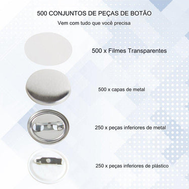 Máquina de Prensa de Emblemas 25mm - 500 Unidades