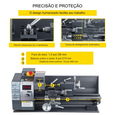 Torno de Metal Mini (750W)