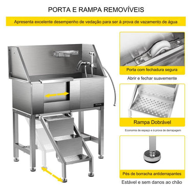 Banheira de Cuidados Profissionais para Cães