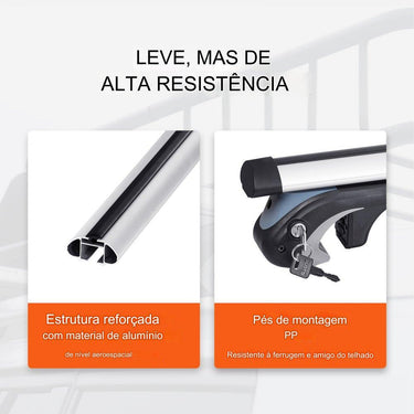 Barras de Tejadilho Universais (1370 x 72 x 106mm)