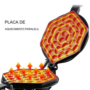 Máquina de Waffles de Ovos 30 Peças - Bubble Waffle
