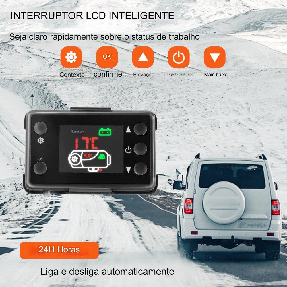 Aquecedor de Ar Diesel de 8KW com 12V e Display LCD