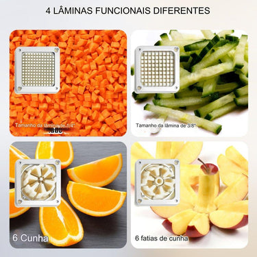Triturador de Batatas e Vegetais  - 1/4" - 3/8" 6 Cunhas