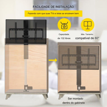 Suporte de TV ajustável e estável