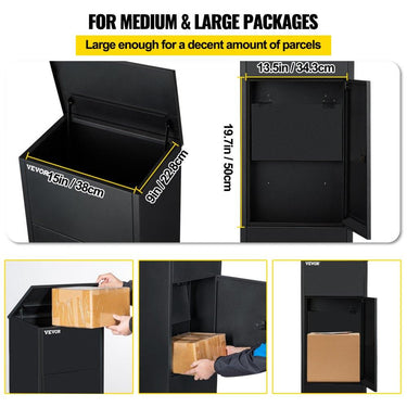 Caixa de Correio para Pacotes 38x23x105cm