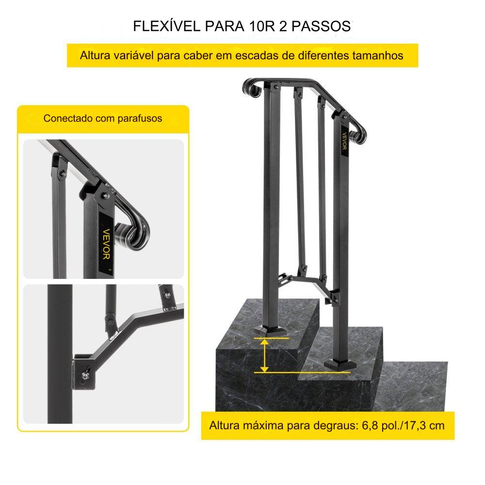 Corrimão de Ferro Forjado para Varanda - Estável e Durável