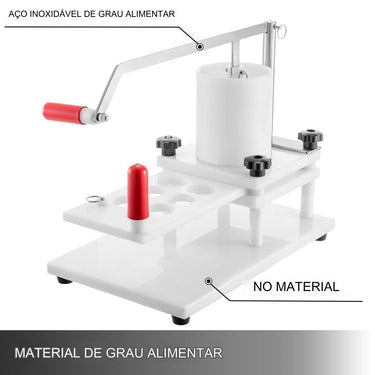 Prensa de Hambúrguer em Aço Inoxidável - 130mm Uso Comercial
