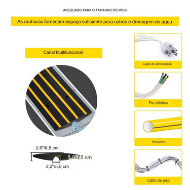 Rampa de Borracha  1.5 Toneladas 122x40.5x6.5cm