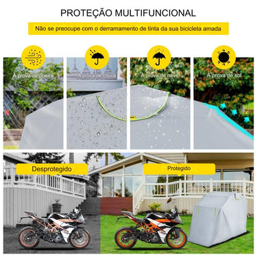 Capa de Moto Grande em Prateado